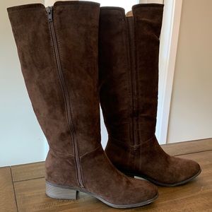 Target Brown Faux Suede Tall Boots